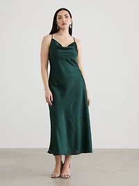 Sleeveless Maxi Dress with Cowl Neckline
