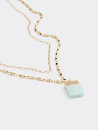 Necklace – Multi Row Design – Metal Imitation Jewelry