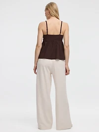 Camisole bimatière à col V