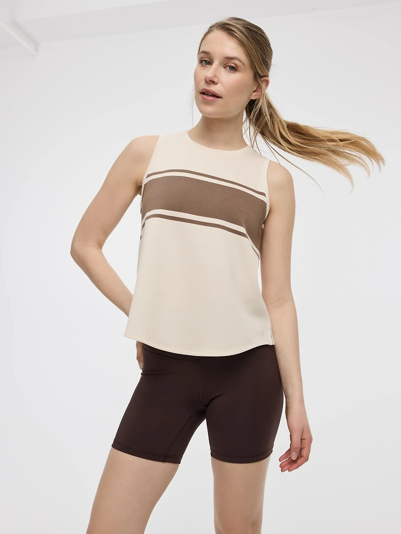 Striped Crew-Neck Tank - HYLUX Hyba