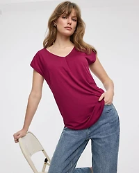 Extended-Sleeve V-Neck Tunic