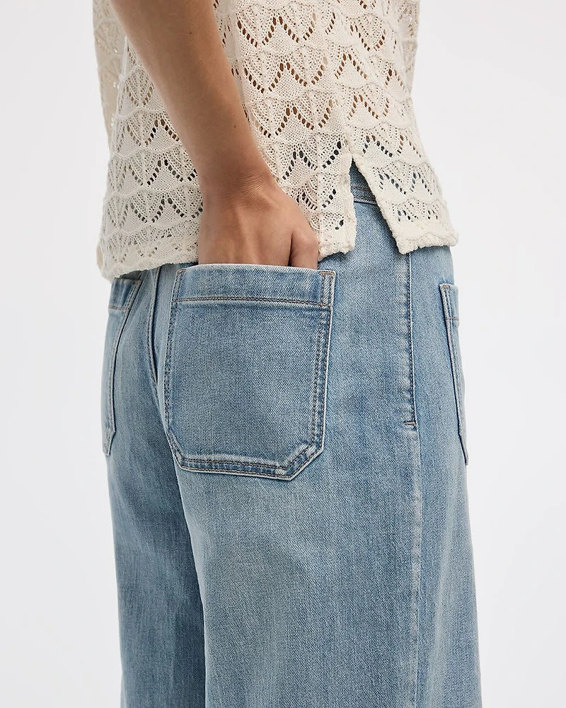 T-shirt crocheté à col rond