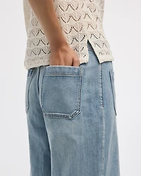 T-shirt crocheté à col rond