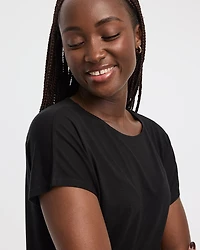 T-shirt à manches courtes dolman et col bateau