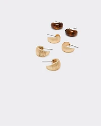 Matte Hoops - 3 Pairs