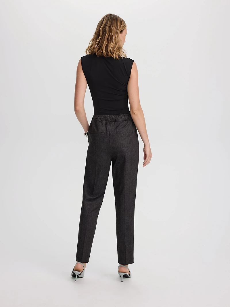 Barrel-Leg High-Rise Pinstripe Pants - The Modern Stretch (R)