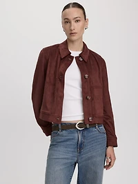 Veste en faux suède