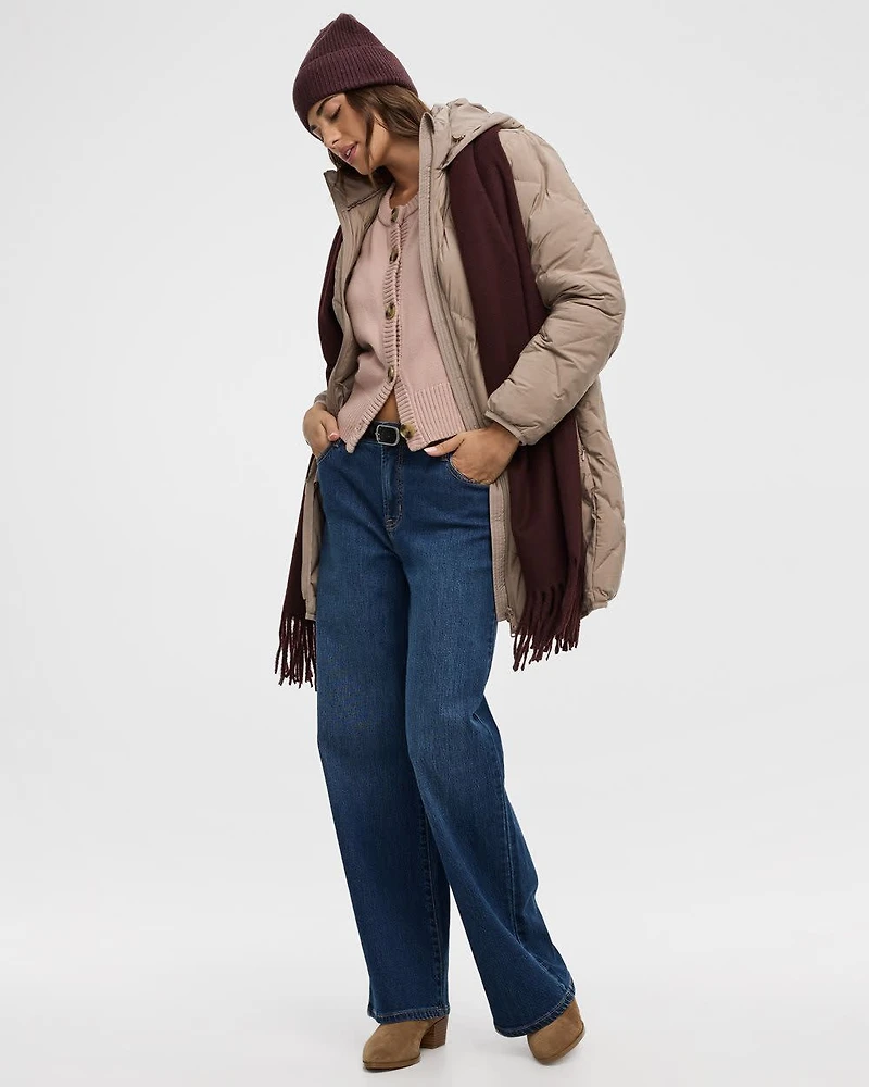 Long Hooded Puffer Jacket