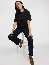 Jean à jambe évasée et taille mi-haute - Coupe Courbes