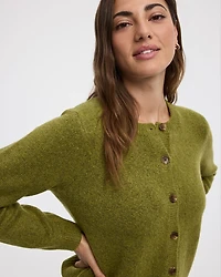 Long-Sleeve Crew-Neck PlushSoft Cardigan