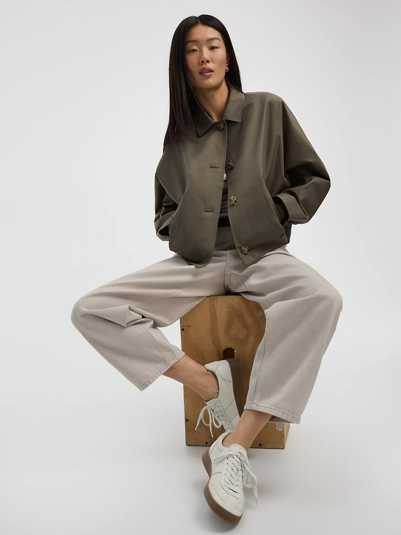 Veste courte à ourlet ballon