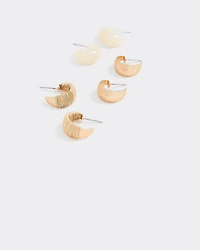 Matte Hoops - 3 Pairs