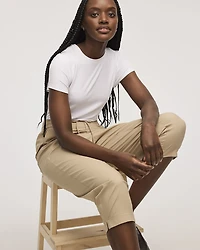 Poplin Capri Pants