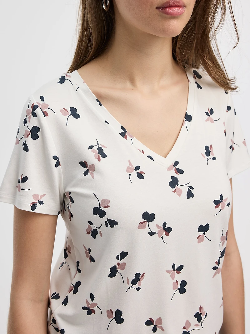 T-shirt à col V - R Essentiels
