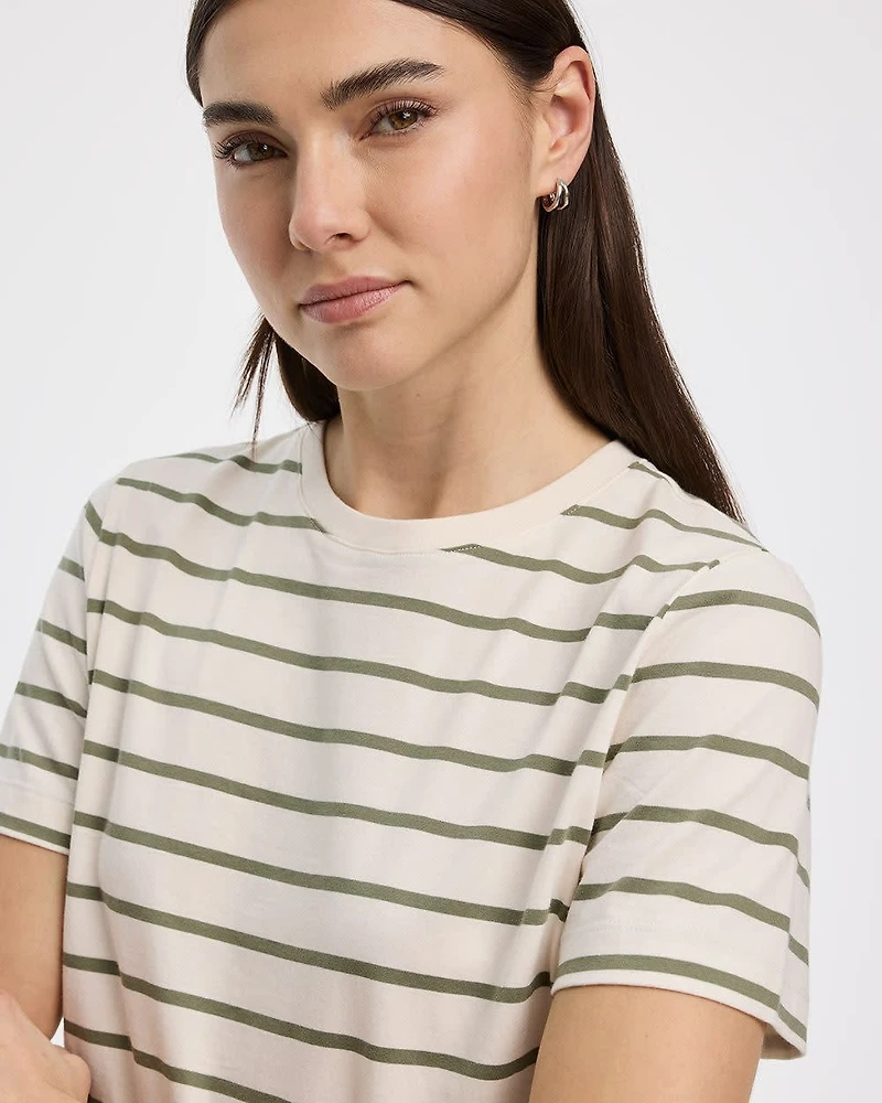 Boyfriend Crew-Neck Striped T-Shirt - R Essentials