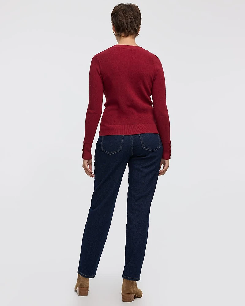 Long-Sleeve Crew-Neck Sweater