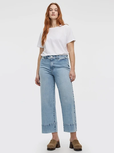 Straight-Leg High-Rise Cropped Mariner Jean