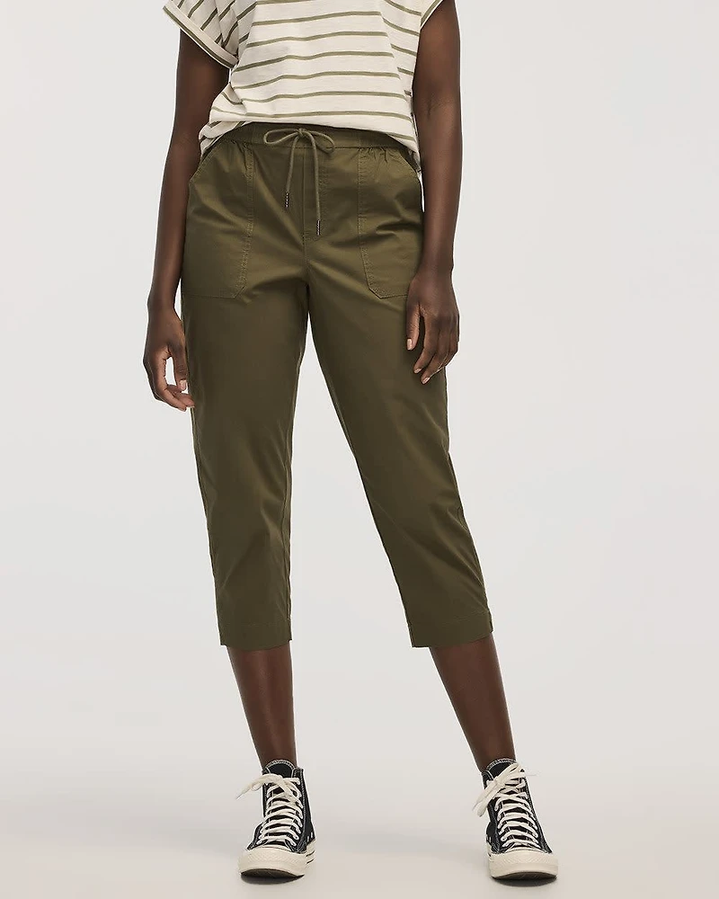 Poplin Capri Pants