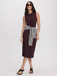 Robe midi ajustée sans manches