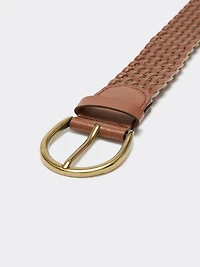 Ceinture tressée en faux cuir