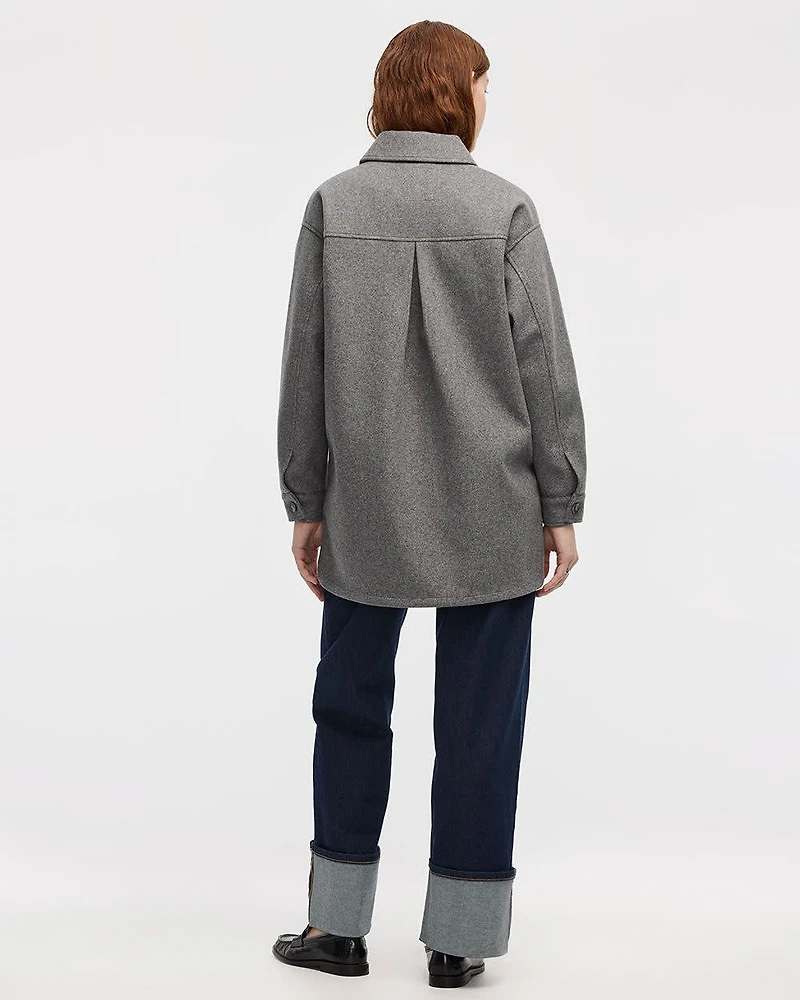 Veste-chemise longue avec poches