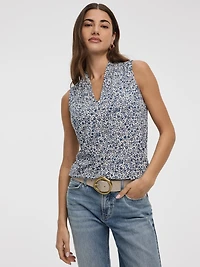 Haut sans manches à col V