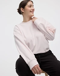 Long-Sleeve Crew-Neck Polar Fleece Sweater - Hyba