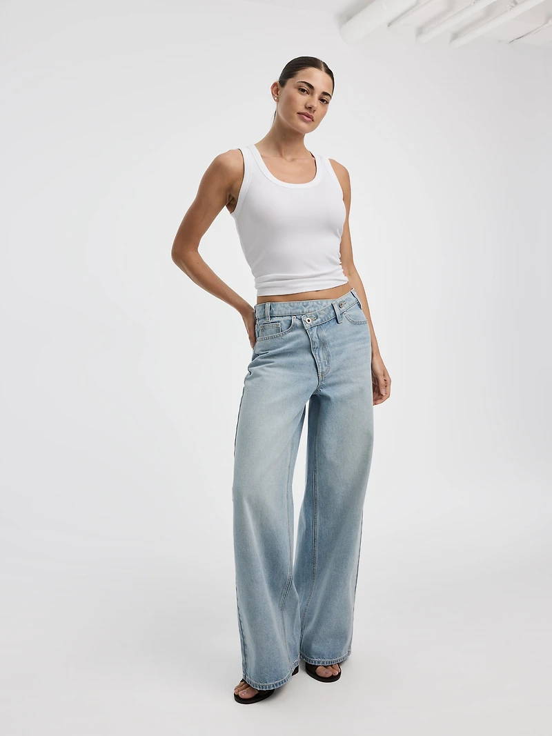 Wide-Leg Wrap-Waist Pant