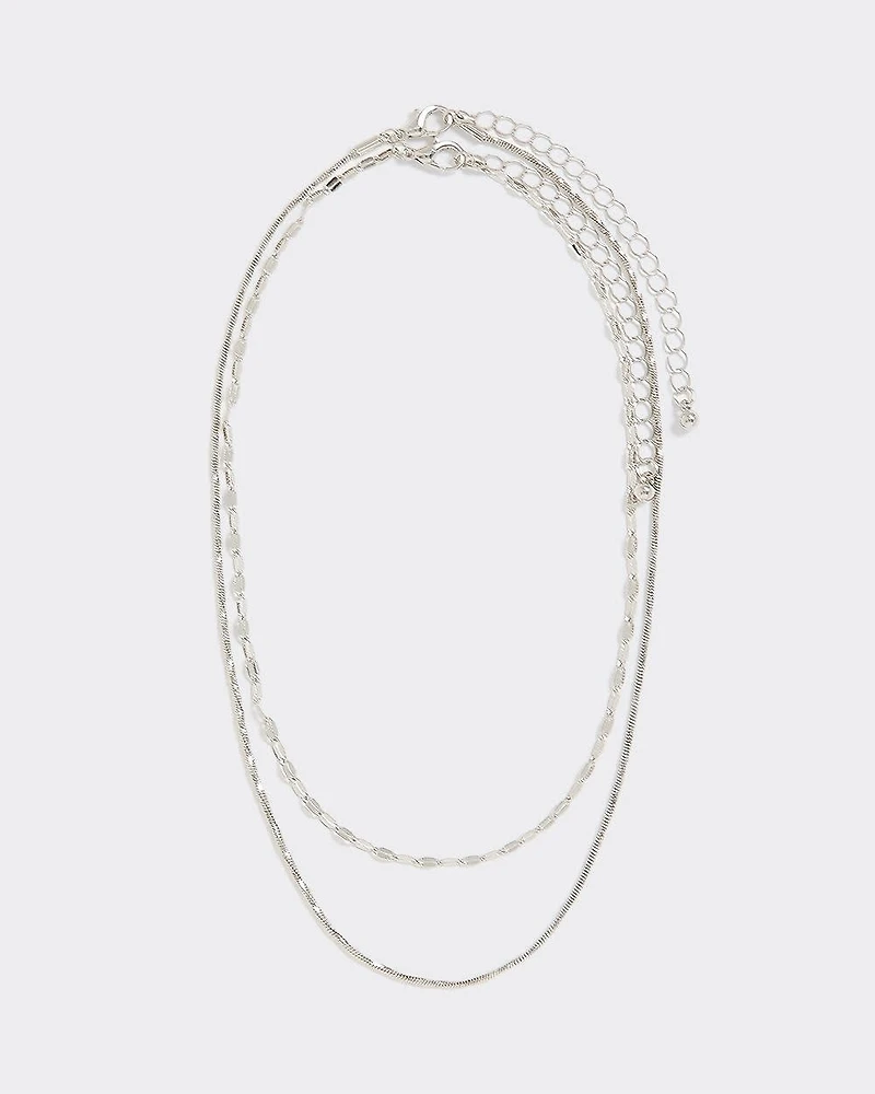 Collier court à double chaîne