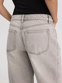 Jean taille mi-haute à jambe ballon