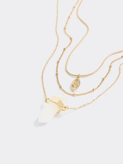 Mystical Short Necklace with Stones