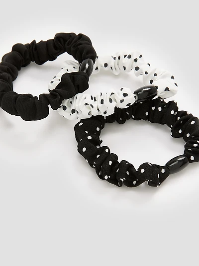 Dotted Scrunchies - Set of 3