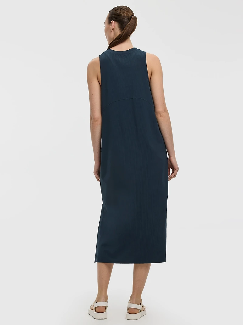 Sleeveless Textured Midi Dress - Hyba