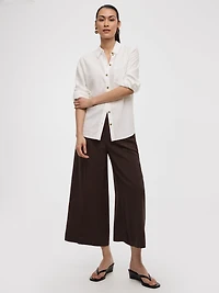 Long-Sleeve Linen-Blend Shirt