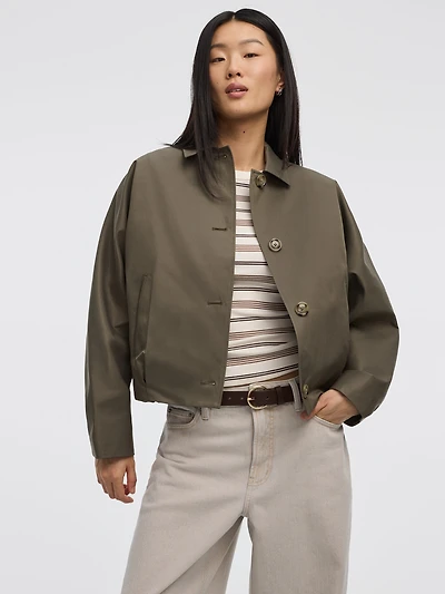 Veste courte à ourlet ballon