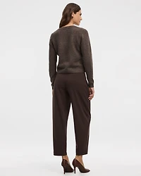 Long-Sleeve Crew-Neck PlushSoft Cardigan