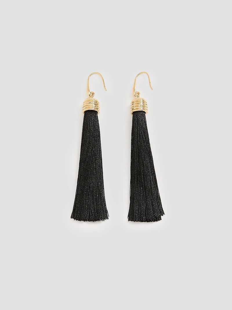 Boucles d'oreilles avec pendentifs à frange