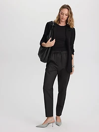 Barrel-Leg High-Rise Pinstripe Pants - The Modern Stretch (R)