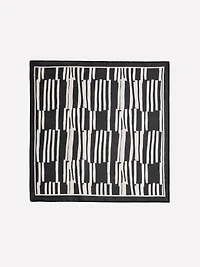 Square Scarf with Geometric Pattern