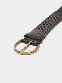 Ceinture tressée en faux cuir