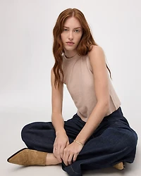 Sleeveless Crew-Neck Top