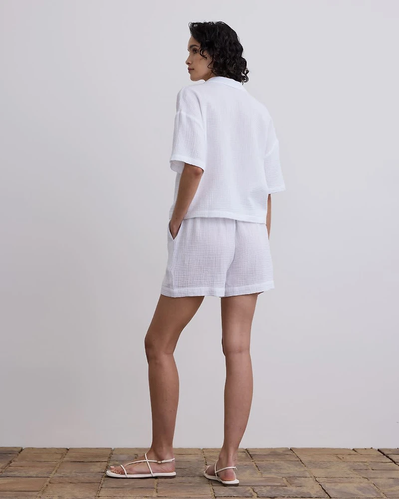 Waffled Short-Sleeve Shirt