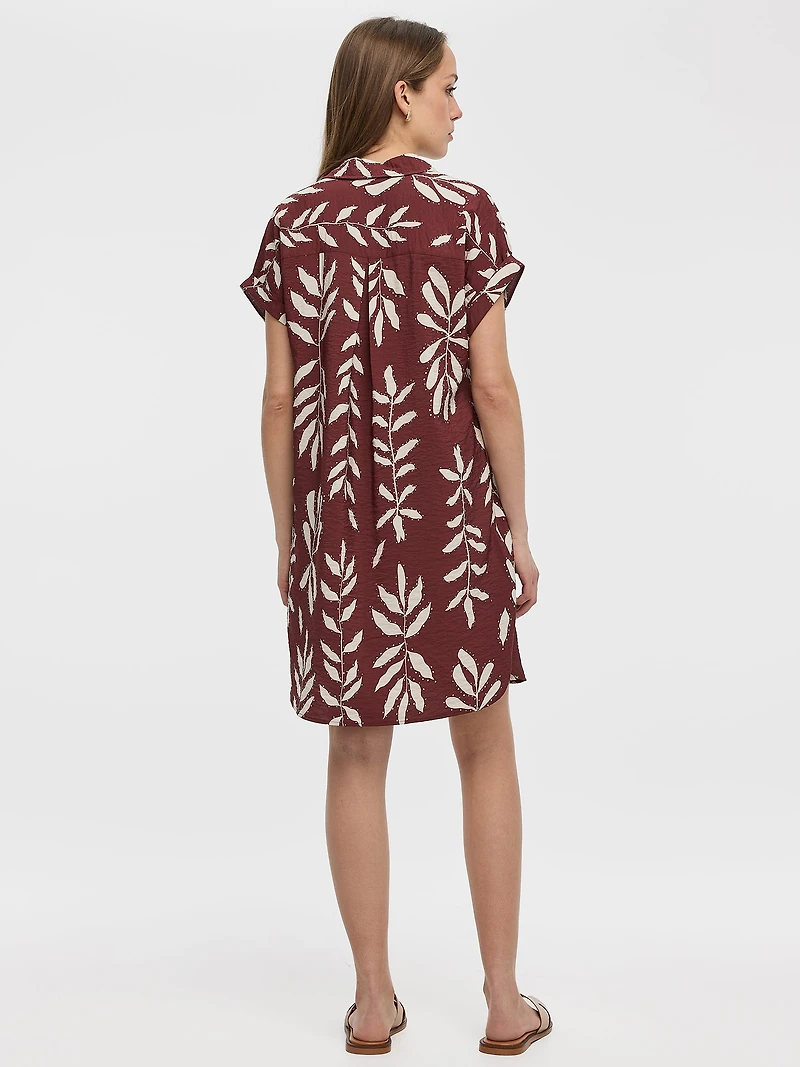 Short-Sleeve Shift Dress