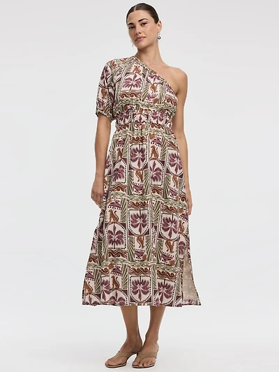 Robe maxi à épaule dénudée