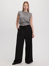 Pantalon à jambe large et taille haute - L’Intemporelle Coupe Courbes