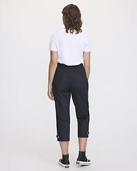 Straight-Leg High-Rise Poplin Capri Pant