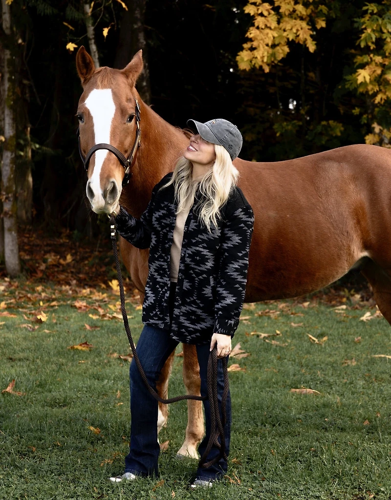 Unisex Aztec Jacket - Black + Grey