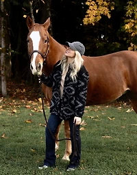 Unisex Aztec Jacket - Black + Grey