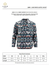 Unisex Aztec Jacket - Burnt Blue