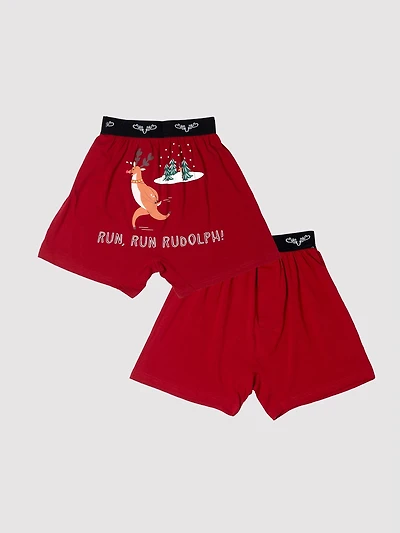 Run Rudolph Mens Boxers